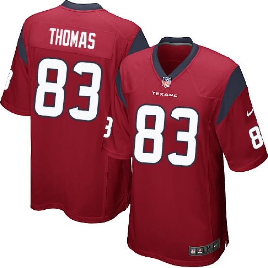 Men's Nike Houston Texans #83 Jordan Thomas Game Red Alternate NFL Jersey - Ujersey