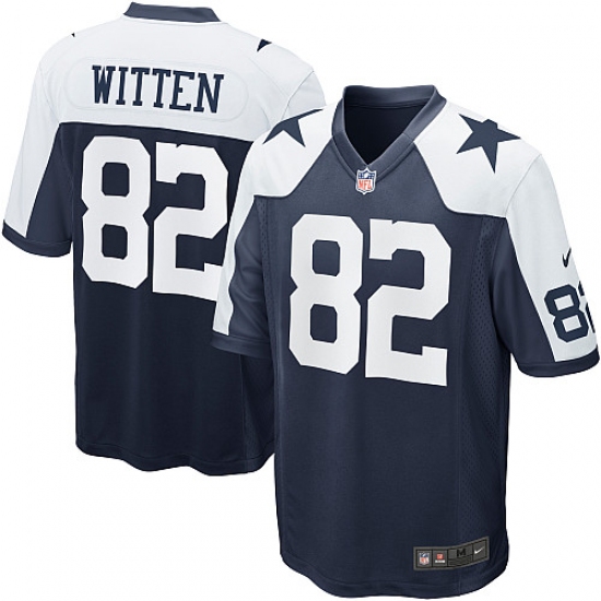 Men's Nike Dallas Cowboys #82 Jason Witten Game Navy Blue Throwback Alternate NFL Jersey - Ujersey