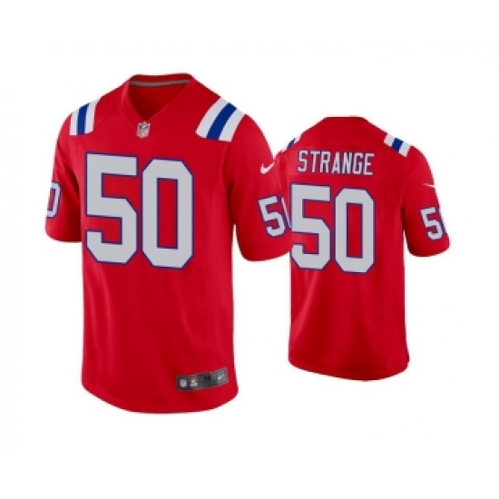 Men's New England Patriots #50 Cole Strange Red Vapor Untouchable Limited Stitched Jersey - Ujersey