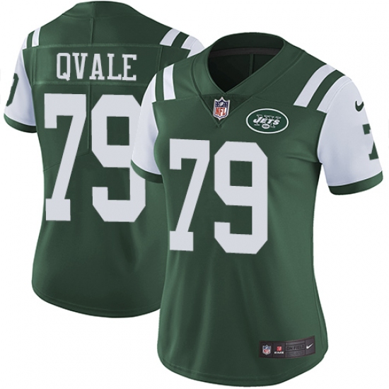 Women's Nike New York Jets #79 Brent Qvale Elite Green Team Color NFL Jersey - Ujersey