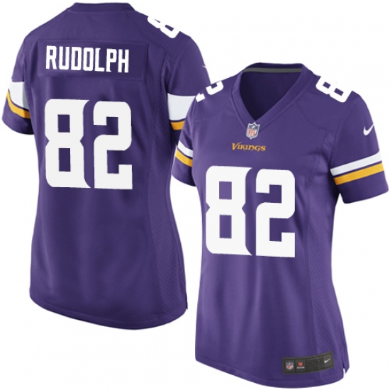 Women's Nike Minnesota Vikings #82 Kyle Rudolph Game Purple Team Color NFL Jersey - Ujersey
