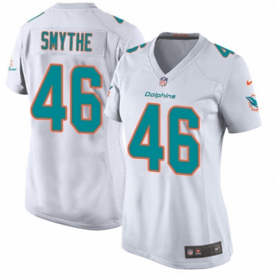 Women's Nike Miami Dolphins #46 Durham Smythe Game White NFL Jersey - Ujersey