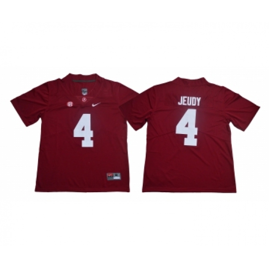 Alabama Crimson Tide 4 Jerry Jeudy Red Nike College Football Jersey - Ujersey