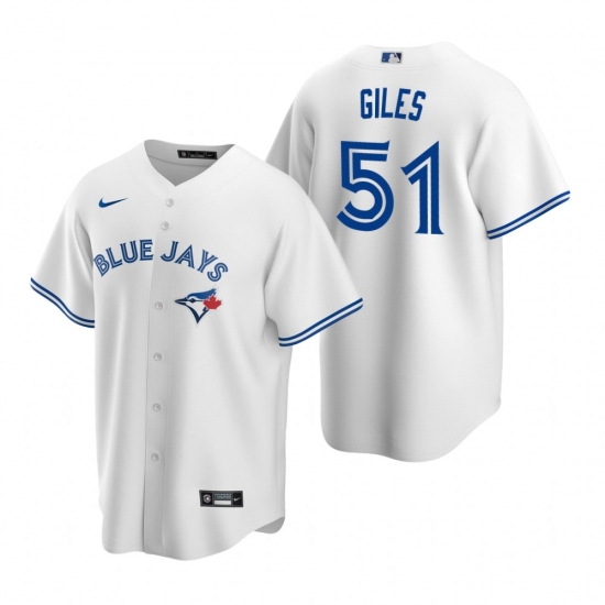 Men's Nike Toronto Blue Jays #51 Ken Giles White Home Stitched Baseball Jersey - Ujersey