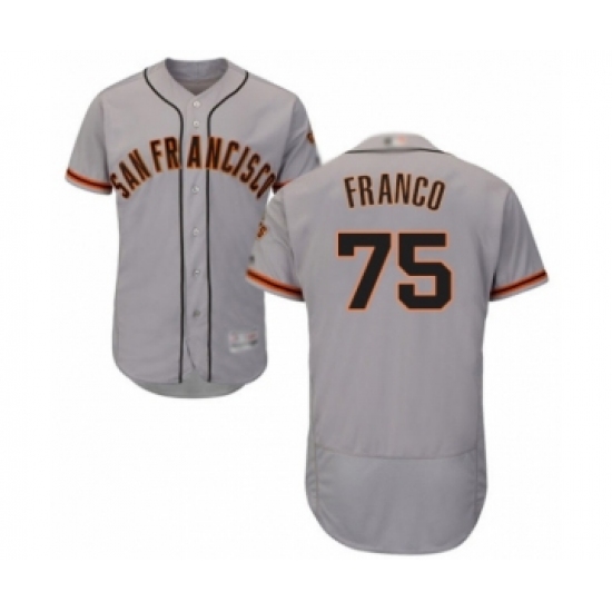 Men's San Francisco Giants #75 Enderson Franco Grey Road Flex Base Authentic Collection Baseball Player Jersey - Ujersey