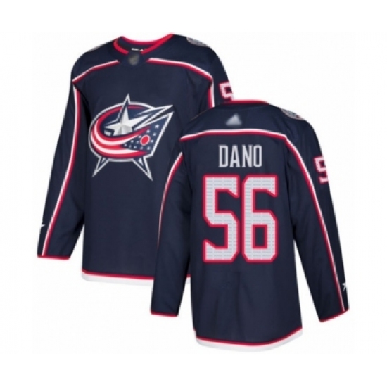 Men's Columbus Blue Jackets #56 Marko Dano Authentic Navy Blue Home Hockey Jersey - Ujersey