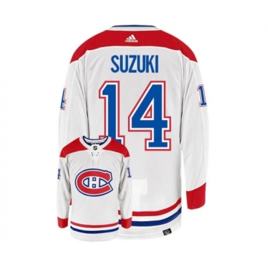Men's Montreal Canadiens #14 Nick Suzuki White Stitched Jersey - Ujersey