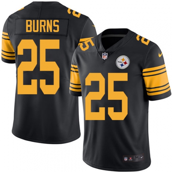 Men's Nike Pittsburgh Steelers #25 Artie Burns Limited Black Rush Vapor Untouchable NFL Jersey - Ujersey