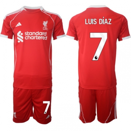 Men Liverpool 2026 Soccer Jerseys Red #7 LUIS DIAZ