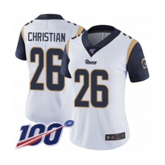 Youth Los Angeles Rams #26 Marqui Christian White Vapor Untouchable Limited Player 100th Season Football Jersey - Ujersey