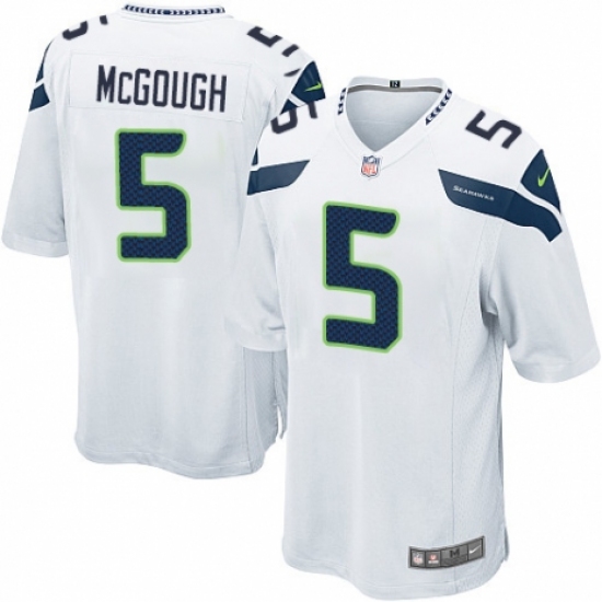 Men's Nike Seattle Seahawks #5 Alex McGough Game White NFL Jersey - Ujersey