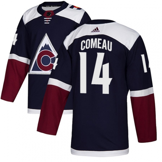 Youth Adidas Colorado Avalanche #14 Blake Comeau Authentic Navy Blue Alternate NHL Jersey - Ujersey