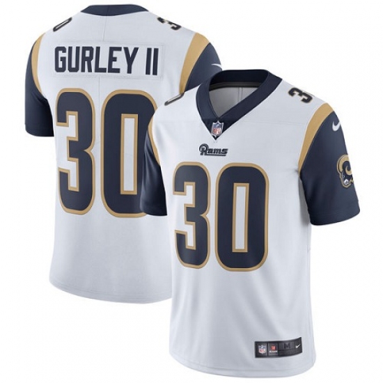 Youth Nike Los Angeles Rams #30 Todd Gurley White Vapor Untouchable Limited Player NFL Jersey - Ujersey