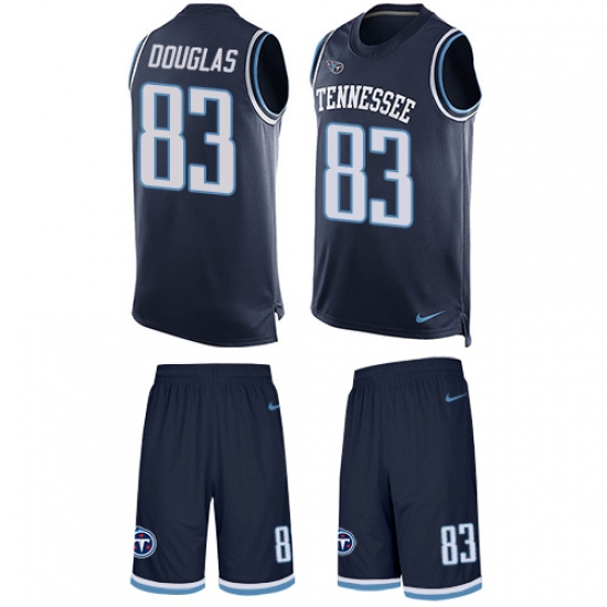 Men's Nike Tennessee Titans #83 Harry Douglas Limited Navy Blue Tank Top Suit NFL Jersey - Ujersey