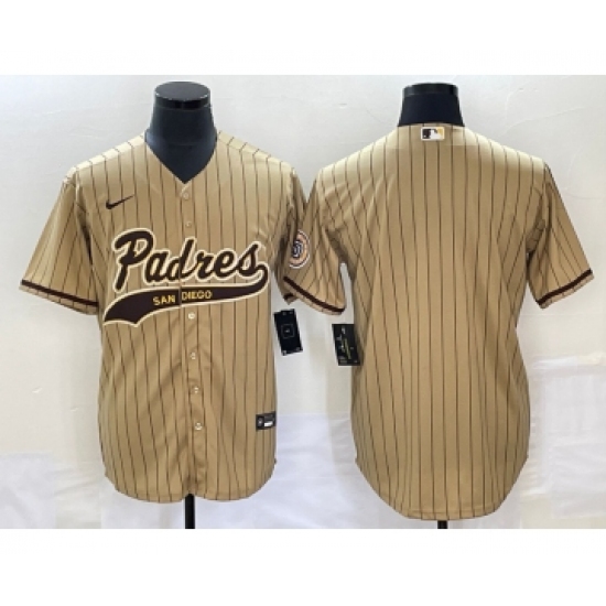 Men's San Diego Padres Blank Grey Cool Base Stitched Baseball Jersey - Ujersey