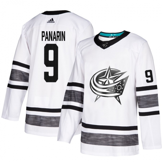 Men's Adidas Columbus Blue Jackets #9 Artemi Panarin White 2019 All-Star Game Parley Authentic Stitched NHL Jersey - Ujersey
