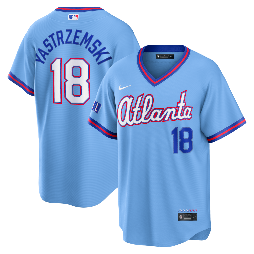 Men's Atlanta Braves Mike Yastrzemski Nike Powder Blue 2026 City Connect Stadium Jersey - Vujersey Los Angeles Rams