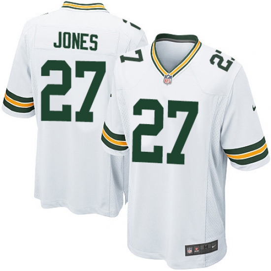Men's Nike Green Bay Packers #27 Josh Jones Game White NFL Jersey - Ujersey
