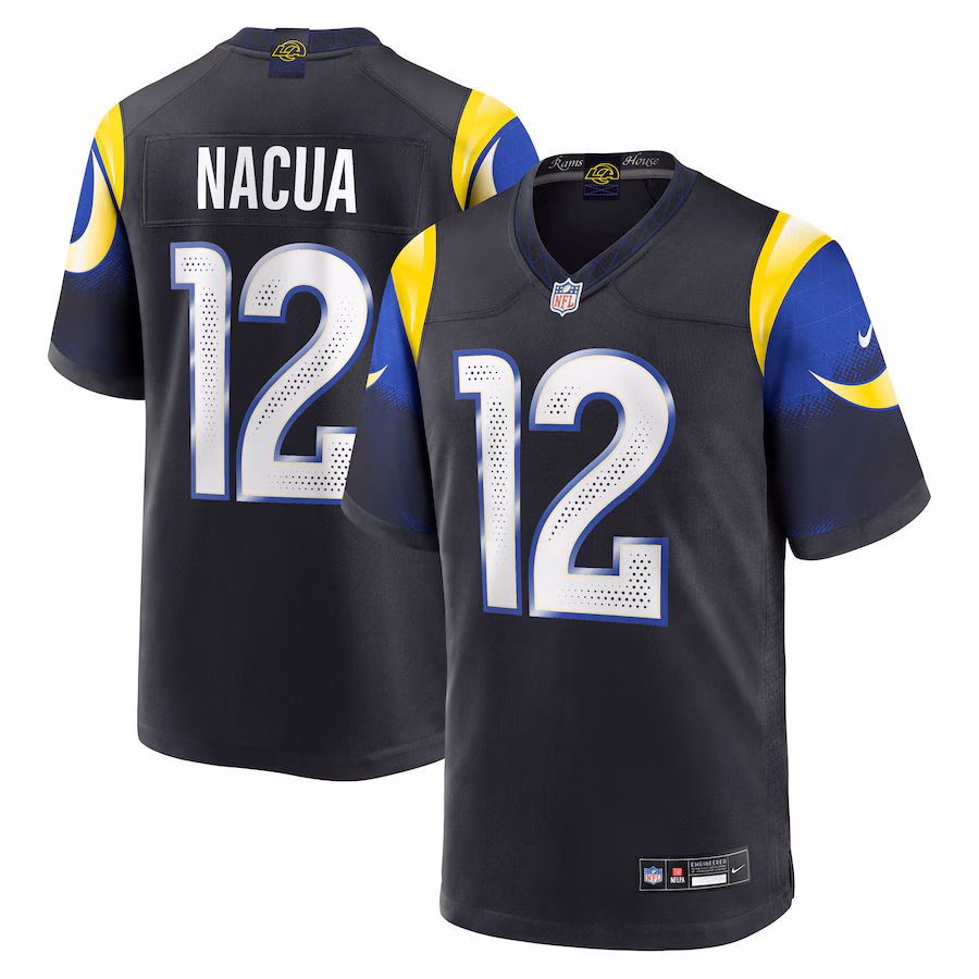 Men's Los Angeles Rams Puka Nacua Nike Midnight Blue 2025 Rivalries Collection Game Jersey - Ujersey