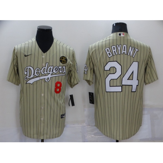 Men's Nike Los Angeles Dodgers #24 Kobe Bryant Camo Stripes Authentic Jersey - Ujersey