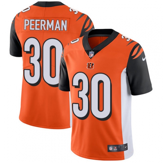 Men's Nike Cincinnati Bengals #30 Cedric Peerman Vapor Untouchable Limited Orange Alternate NFL Jersey - Ujersey