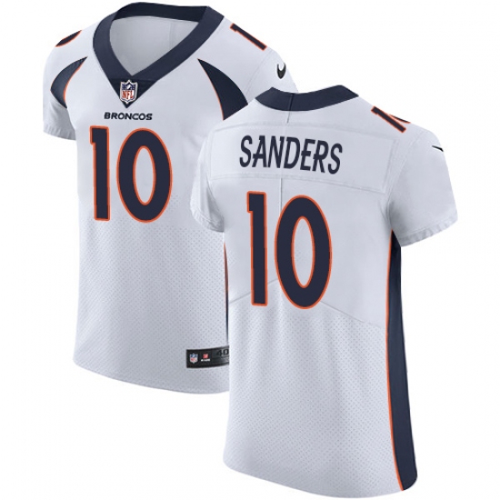 Men's Nike Denver Broncos #10 Emmanuel Sanders White Vapor Untouchable Elite Player NFL Jersey - Ujersey