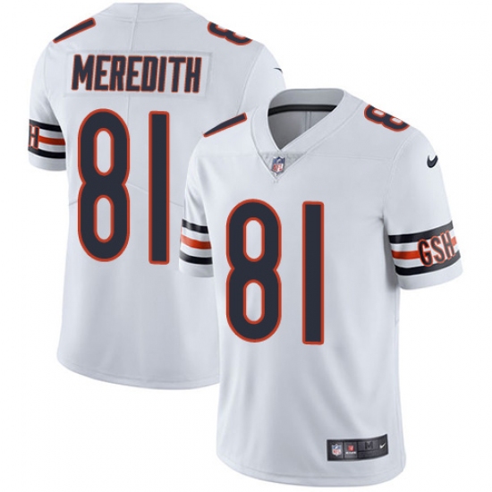 Youth Nike Chicago Bears #81 Cameron Meredith White Vapor Untouchable Limited Player NFL Jersey - Ujersey