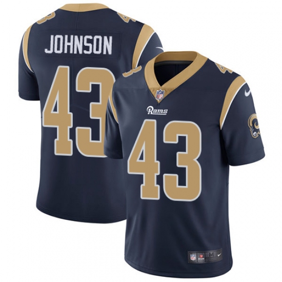 Youth Nike Los Angeles Rams #43 John Johnson Navy Blue Team Color Vapor Untouchable Limited Player NFL Jersey - Ujersey
