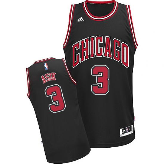 Women's Adidas Chicago Bulls #3 Omer Asik Swingman Black Alternate NBA Jersey - Ujersey