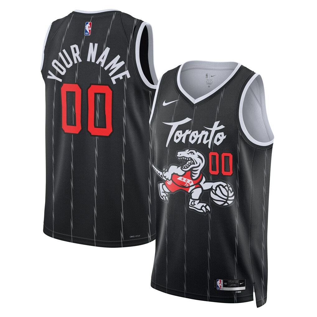 Unisex Toronto Raptors Nike Black 2025/26 City Edition Swingman Custom Jersey - Ujersey