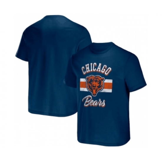 Men's Chicago Bears Navy x Darius Rucker Collection Stripe T-Shirt - Ujersey NHL