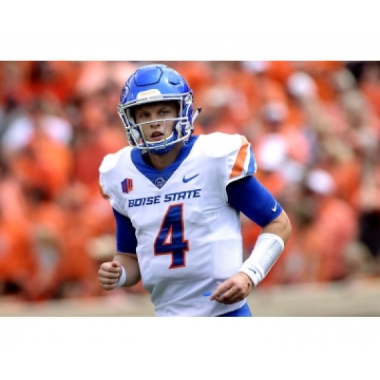 Men's Boise State Broncos #4 Brett Rypien Nike White College Football Jersey - Ujersey