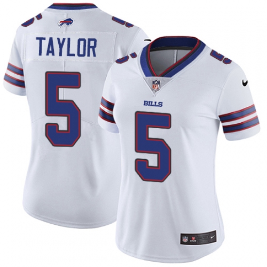 Women's Nike Buffalo Bills #5 Tyrod Taylor White Vapor Untouchable Limited Player NFL Jersey - Ujersey