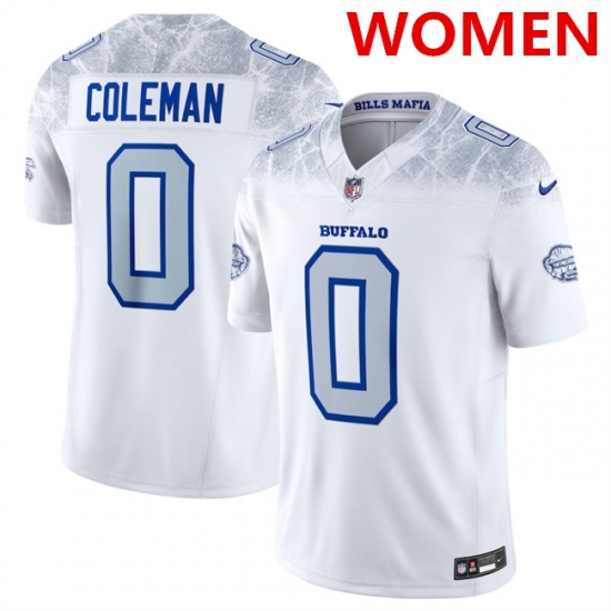 Women's Buffalo Bills #0 Keon Coleman White 2025 F.U.S.E. “Rivalries” Vapor Untouchable Football Stitched Jersey(Run Small) - Ujersey