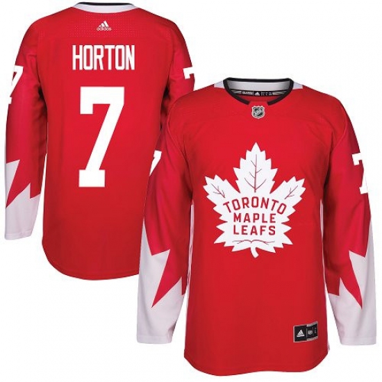 Youth Adidas Toronto Maple Leafs #7 Tim Horton Authentic Red Alternate NHL Jersey - Ujersey