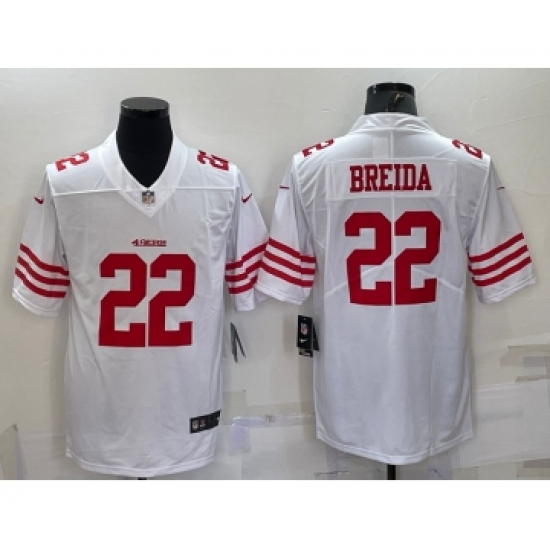 Men's San Francisco 49ers #22 Matt Breida 2022 New White Vapor Untouchable Stitched Jersey - Ujersey