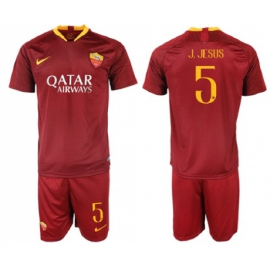 Roma #5 J.Jesus Red Home Soccer Club Jersey