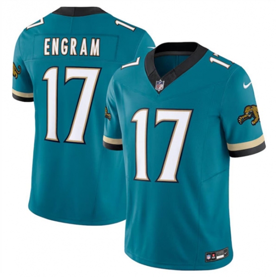 Men's Jacksonville Jaguars #17 Evan Engram Teal 2024 F.U.S.E. Prowler Throwback Vapor Limited Football Stitched Jersey - Ujersey