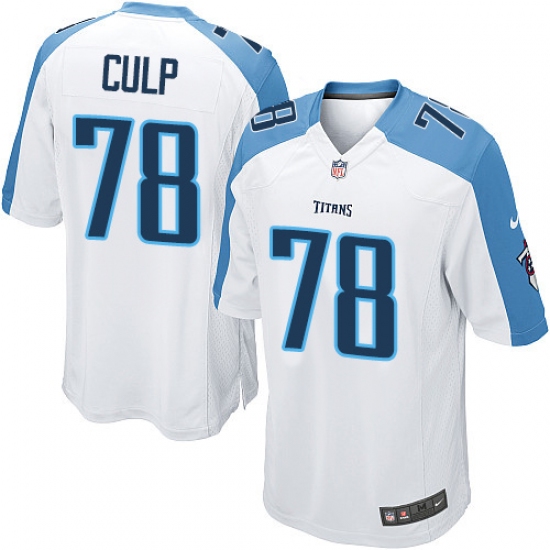 Men's Nike Tennessee Titans #78 Curley Culp Game White NFL Jersey - Ujersey