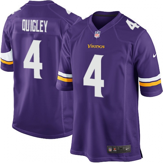 Men's Nike Minnesota Vikings #4 Ryan Quigley Game Purple Team Color NFL Jersey - Ujersey