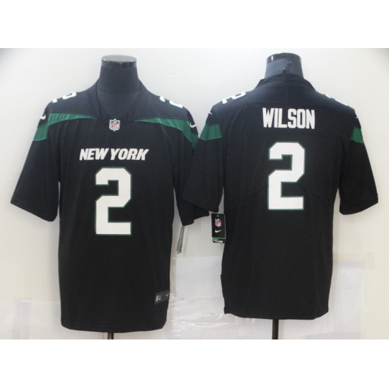 Men's New York Jets #2 Zach Wilson Nike Gotham Black 2021 Draft First Round Pick Leopard Jersey - Ujersey