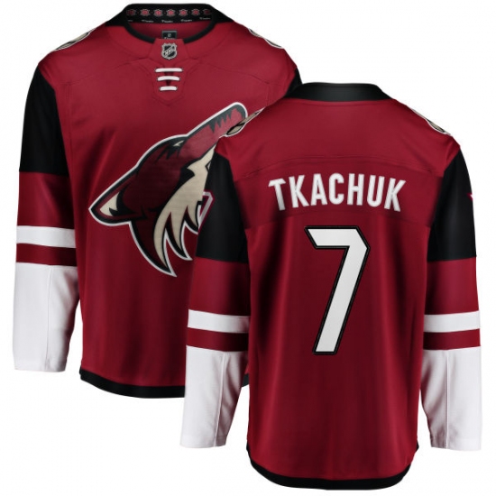 Men's Arizona Coyotes #7 Keith Tkachuk Fanatics Branded Burgundy Red Home Breakaway NHL Jersey - Ujersey