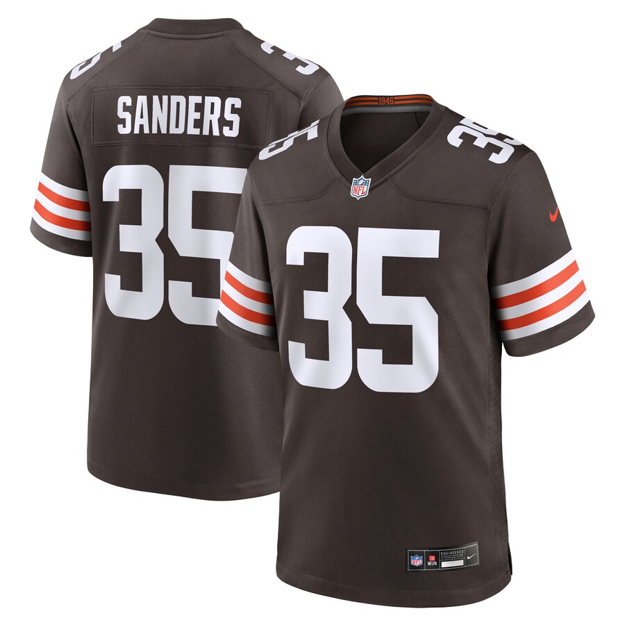 Men's Cleveland Browns Raheim Sanders Nike Brown Team Game Jersey - Ujersey