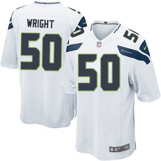 Men's Nike Seattle Seahawks #50 K.J. Wright Game White NFL Jersey - Ujersey