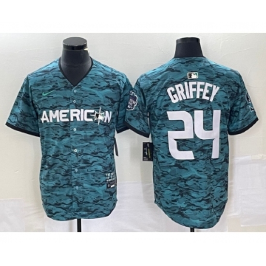 Men's Nike Seattle Mariners #24 Ken Griffey Teal 2023 All Star Cool Base Stitched Jersey1 - Ujersey
