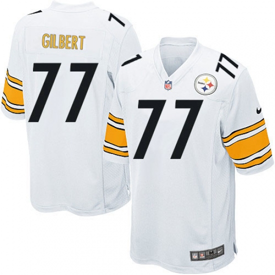 Men's Nike Pittsburgh Steelers #77 Marcus Gilbert Game White NFL Jersey - Ujersey