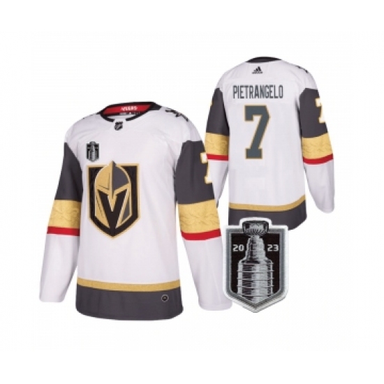 Men's Vegas Golden Knights #7 Alex Pietrangelo White 2023 Stanley Cup Final Stitched Jersey - Ujersey