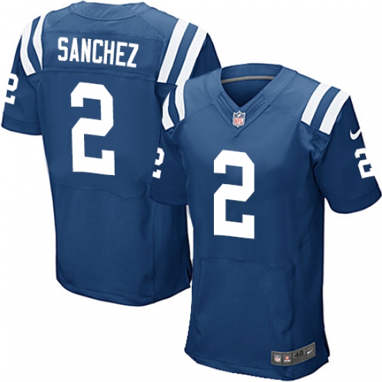 Men's Nike Indianapolis Colts #2 Rigoberto Sanchez Elite Royal Blue Team Color NFL Jersey