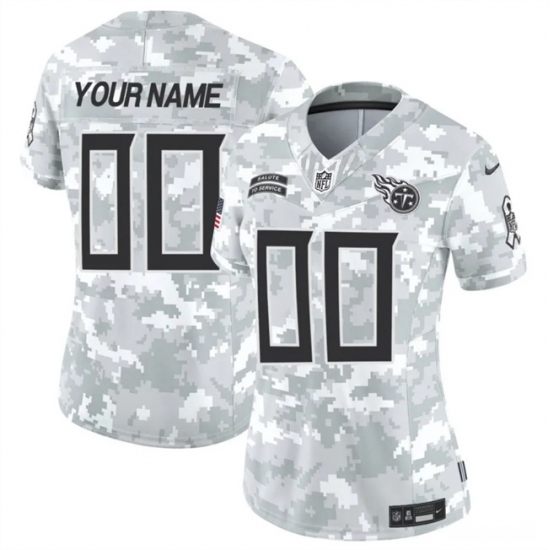 Women's Tennessee Titans Active Player Custom 2024 F.U.S.E Arctic Camo Salute To Service Limited Stitched Football Jersey(Run Small) - Ujersey