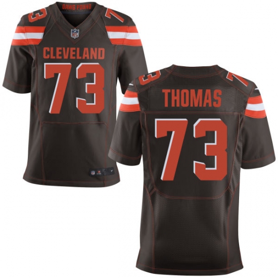 Men's Nike Cleveland Browns #73 Joe Thomas Elite Brown Team Color NFL Jersey - Ujersey